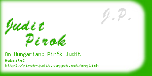 judit pirok business card